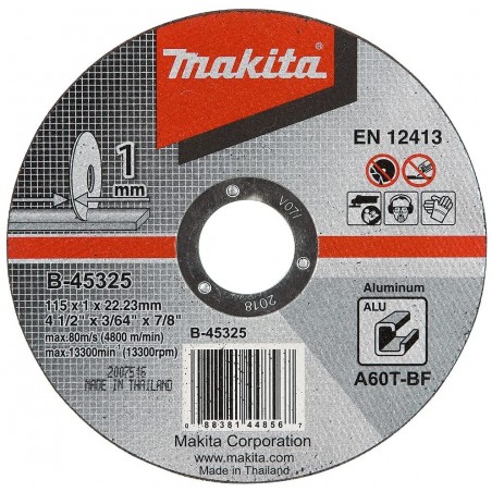 DISCO CORTE ALUMINIO 4 1/2'' MAKITA B45325