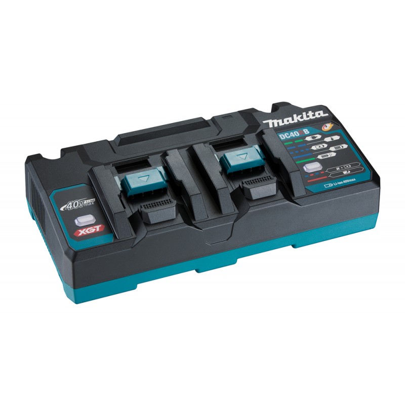 MACPACK MAKITA CARGADOR DOBLE RAPIDO DC40RB+4 BATERIAS XGT BL4050F 5 Ah - 191U43-0